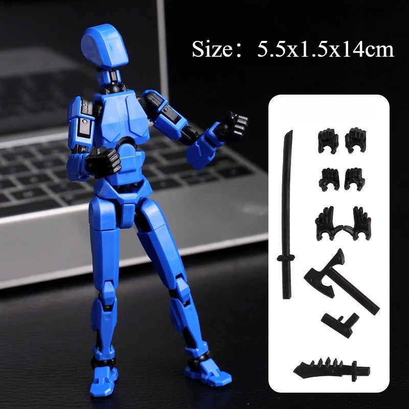 Multi-Jointed Movable Shapeshift Robot 3D Printed Mannequin Lucky 5 Character Action Figures Toys Parent