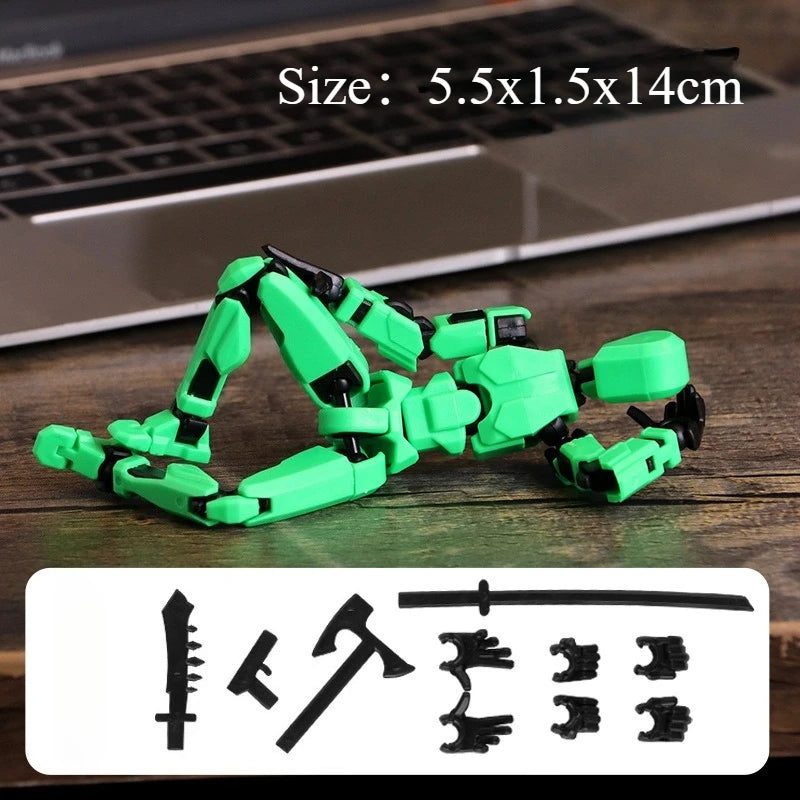 Multi-Jointed Movable Shapeshift Robot 3D Printed Mannequin Lucky 5 Character Action Figures Toys Parent