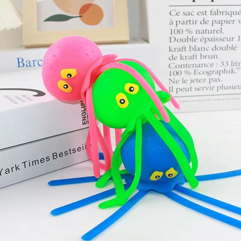 Squeeze Water Octopus Stress Relief Toy Children Bathing Playing With Water Shower Decoration Summer