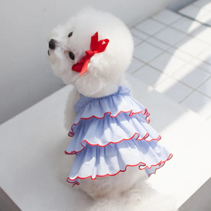 Dog Summer Dress Cat Skirt Pet Clothing Chihuahua Teddy Skirt Puppy Cat Princess Apparel Cute Puppy
