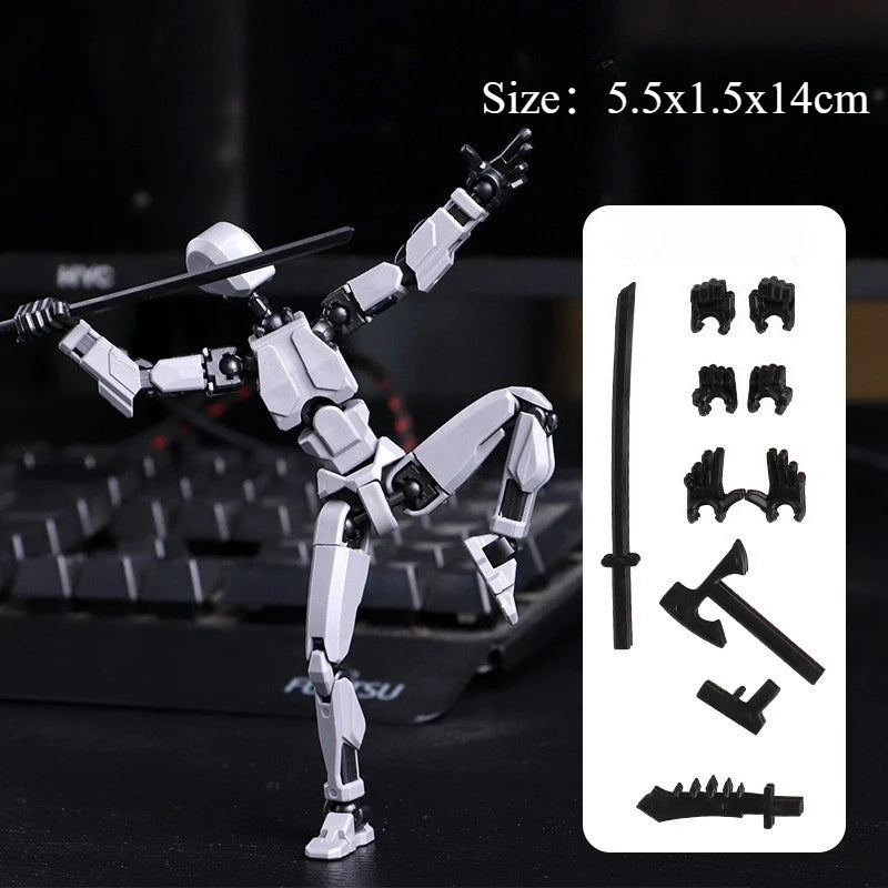Multi-Jointed Movable Shapeshift Robot 3D Printed Mannequin Lucky 5 Character Action Figures Toys Parent