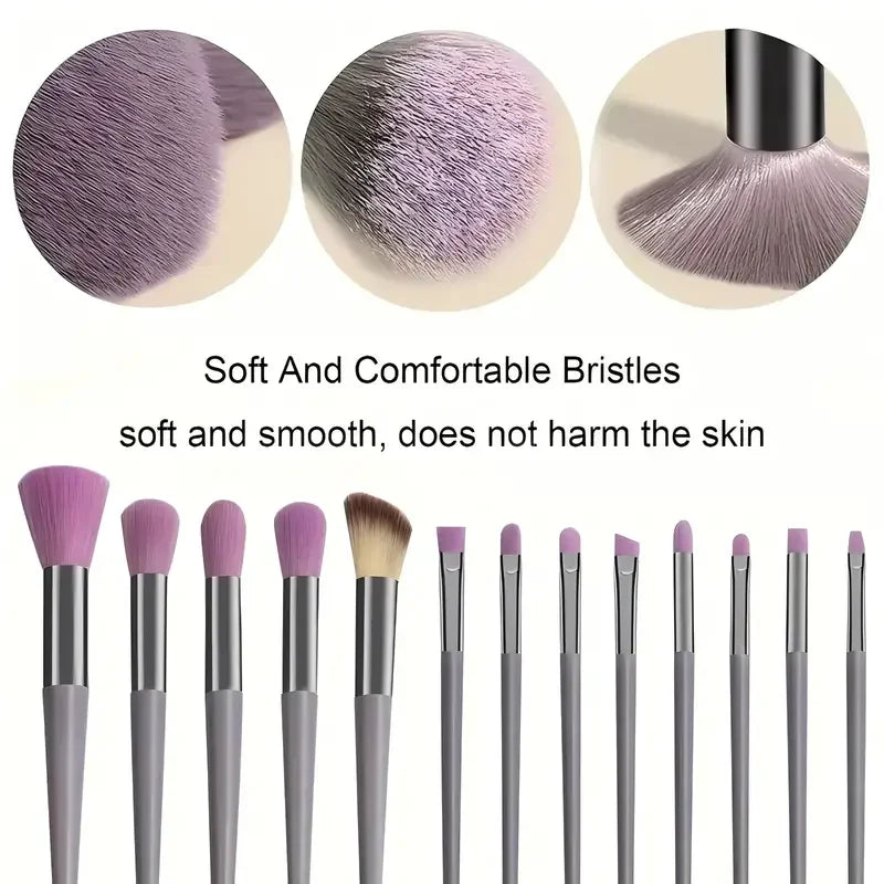 13PCS Makeup Brushes Set Eyeshadow Foundation Highlighter Blush Concealer Female Soft Beauty Tool Puff Beauty S