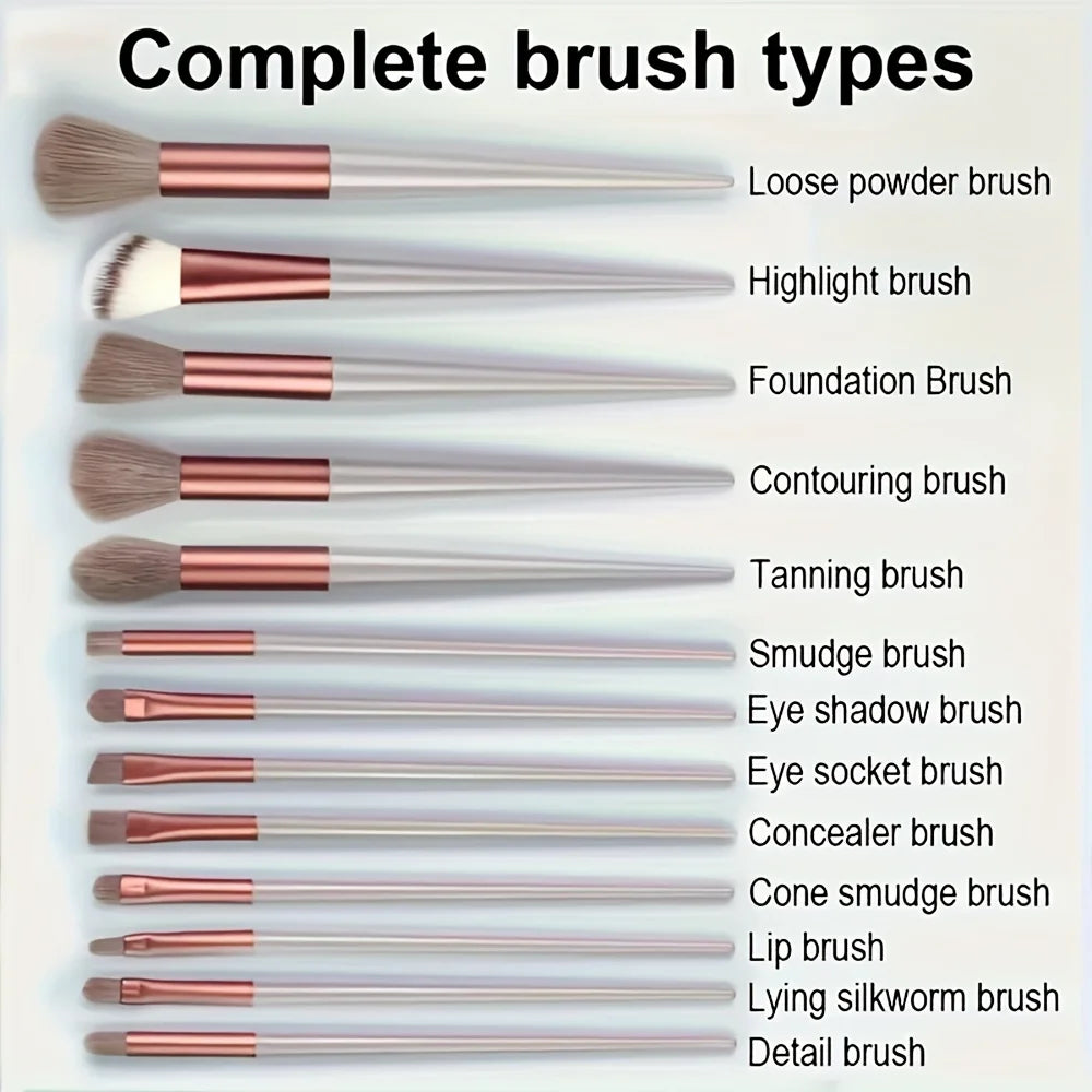 13pcs Makeup Brush Brushes Set Cosmetic Makeup Sponge Makeup Brush Beauty Tool Eyeshadow Blush Professional