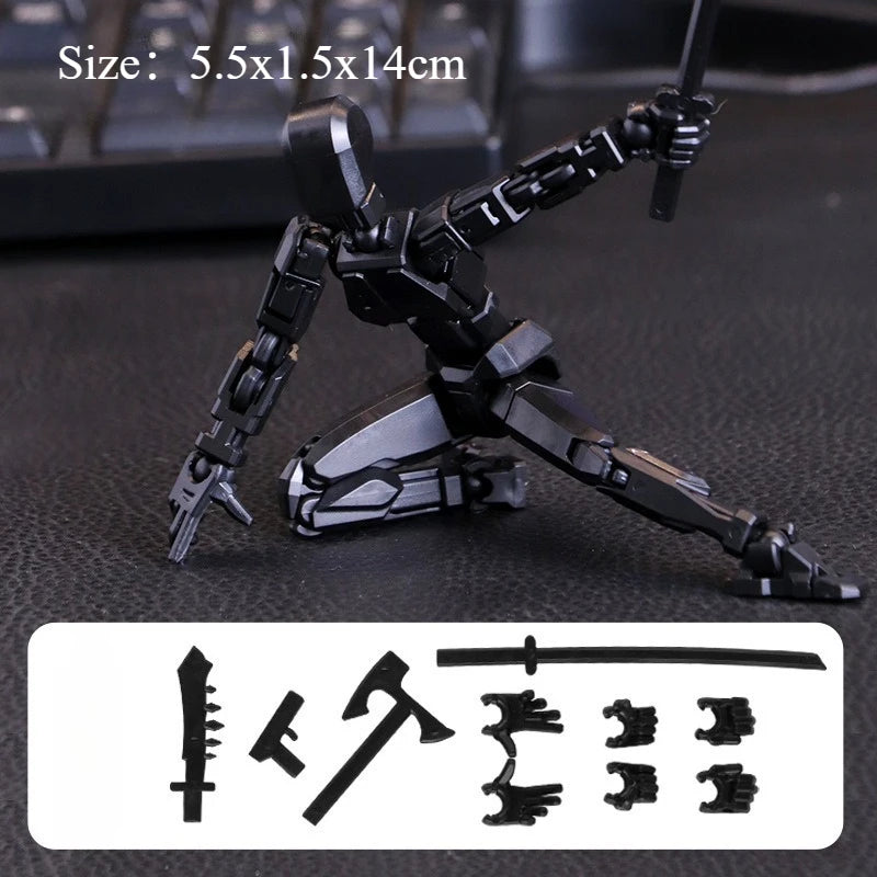 Multi-Jointed Movable Shapeshift Robot 3D Printed Mannequin Lucky 5 Character Action Figures Toys Parent