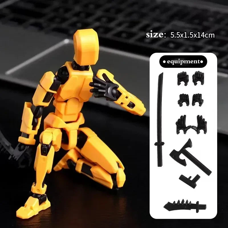Multi-Jointed Movable Shapeshift Robot 3D Printed Mannequin Lucky 5 Character Action Figures Toys Parent