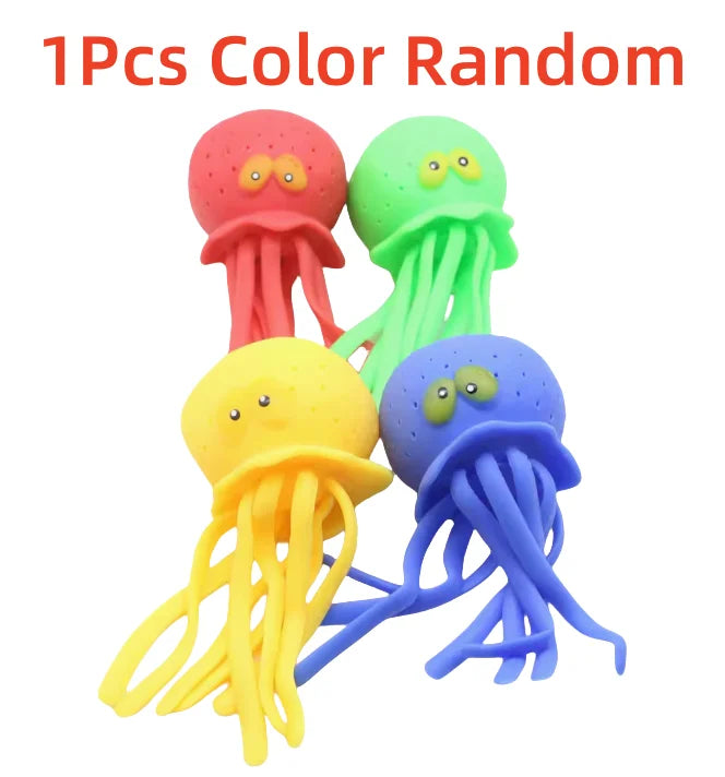 Squeeze Water Octopus Stress Relief Toy Children Bathing Playing With Water Shower Decoration Summer