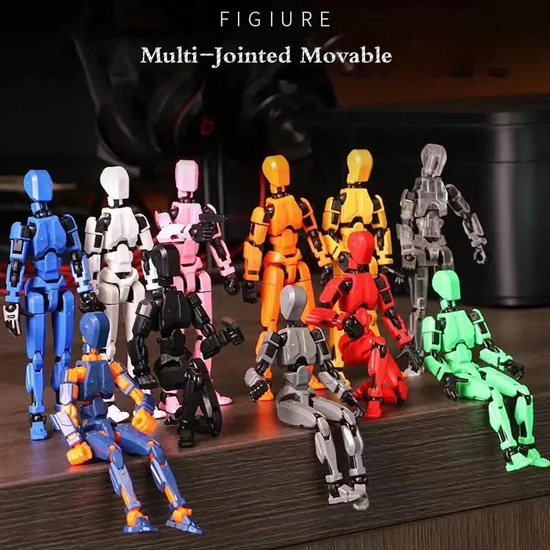 Multi-Jointed Movable Shapeshift Robot 3D Printed Mannequin Lucky 5 Character Action Figures Toys Parent