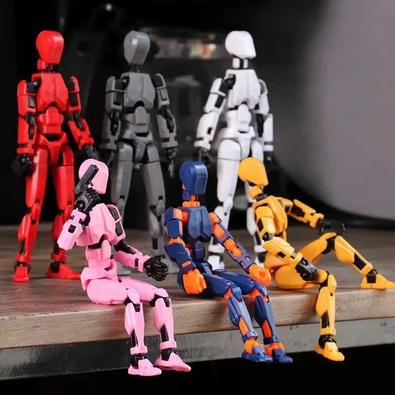Multi-Jointed Movable Shapeshift Robot 3D Printed Mannequin Lucky 5 Character Action Figures Toys Parent
