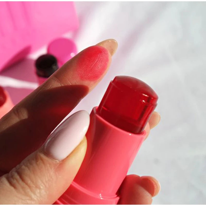 3-in-1 Milk Jelly Tint Facial Blusher Wand Moisturized Long Lasting Matte Rouge Cheek Contour Lipstick