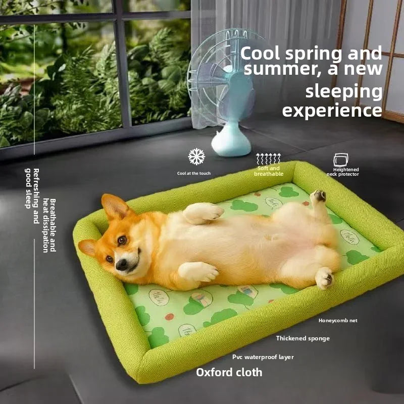 Cooling Puppy Bed Summer Dog Supplies Mat Accessory for Small Breeds Dogs Medium Pet Large Beds Sofa