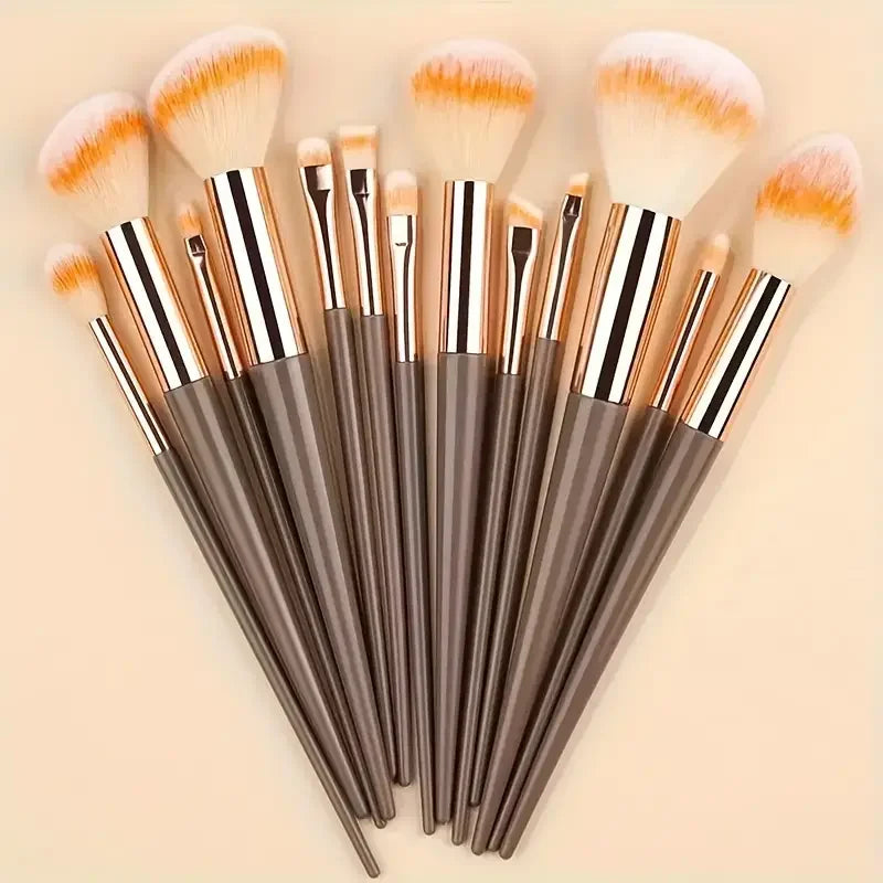 13PCS Makeup Brushes Set Eyeshadow Foundation Highlighter Blush Concealer Female Soft Beauty Tool Puff Beauty S