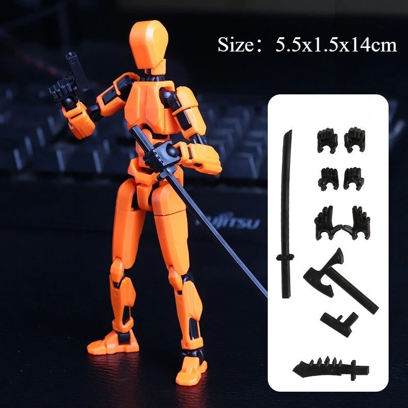 Multi-Jointed Movable Shapeshift Robot 3D Printed Mannequin Lucky 5 Character Action Figures Toys Parent