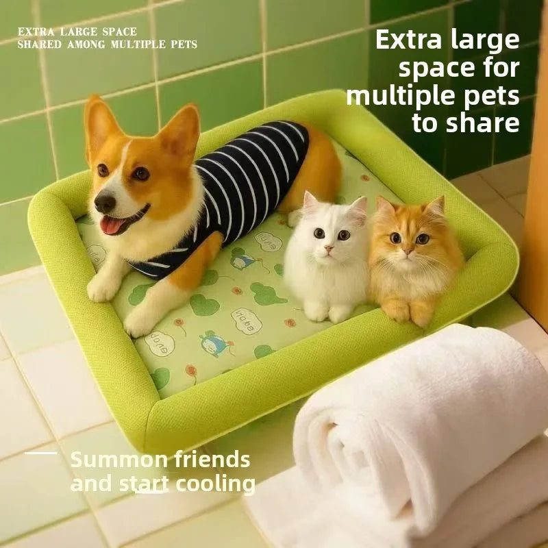 Cooling Puppy Bed Summer Dog Supplies Mat Accessory for Small Breeds Dogs Medium Pet Large Beds Sofa