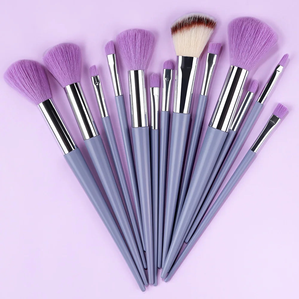 13PCS Makeup Brushes Set Eyeshadow Foundation Highlighter Blush Concealer Female Soft Beauty Tool Puff Beauty S
