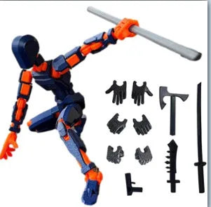Multi-Jointed Movable Shapeshift Robot 3D Printed Mannequin Lucky 5 Character Action Figures Toys Parent