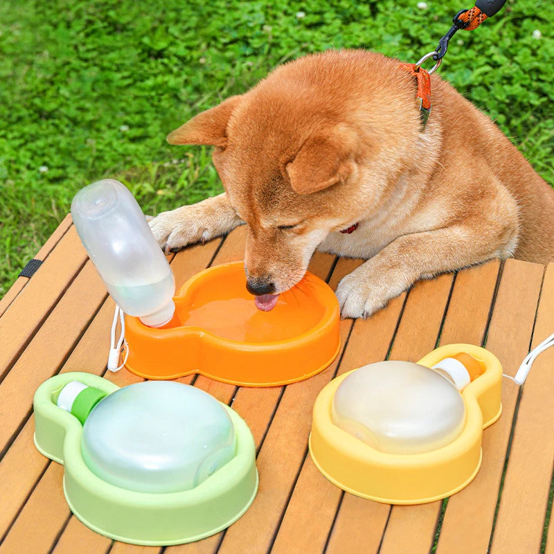 350/500ml Outdoor Portable Dog Water Bottle Pet Drinking Bowl for Dogs Cats Foldable Puppy Water
