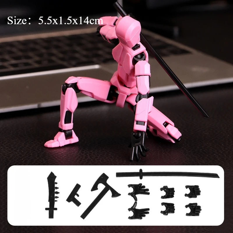 Multi-Jointed Movable Shapeshift Robot 3D Printed Mannequin Lucky 5 Character Action Figures Toys Parent