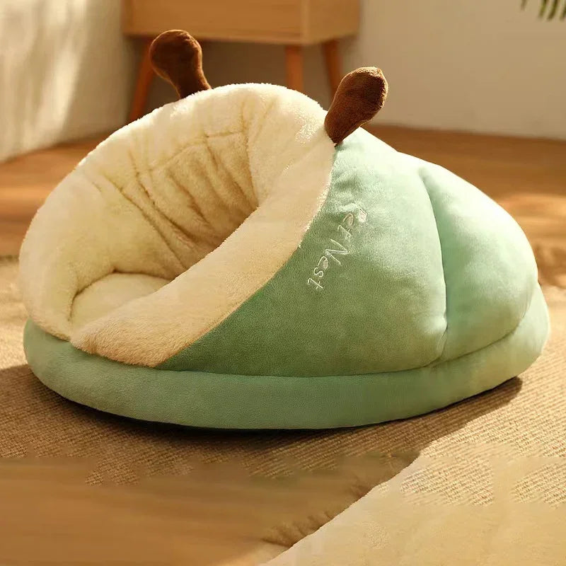 Warm Small Dog Kennel Bed Breathable Dog House Cute Slippers Shaped Dog Bed Cat Sleep Bag Foldable