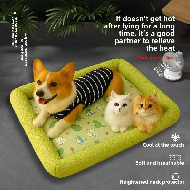 Cooling Puppy Bed Summer Dog Supplies Mat Accessory for Small Breeds Dogs Medium Pet Large Beds Sofa