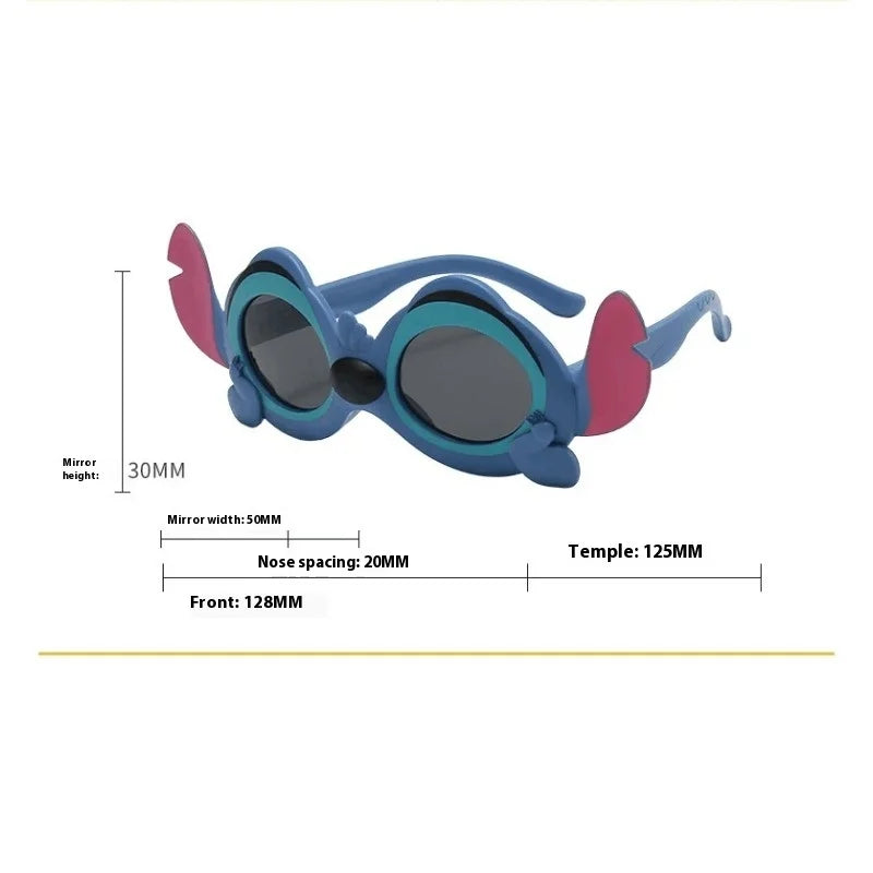 Disney Cartoon Stitch Sunglasses Kawaii Lilo & Stitch Y2K Polarized Soft Glasses UV400 Outdoor Goggles
