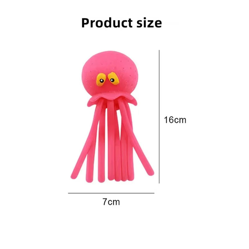 Squeeze Water Octopus Stress Relief Toy Children Bathing Playing With Water Shower Decoration Summer