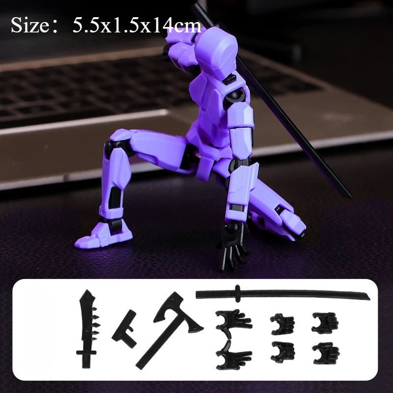 Multi-Jointed Movable Shapeshift Robot 3D Printed Mannequin Lucky 5 Character Action Figures Toys Parent