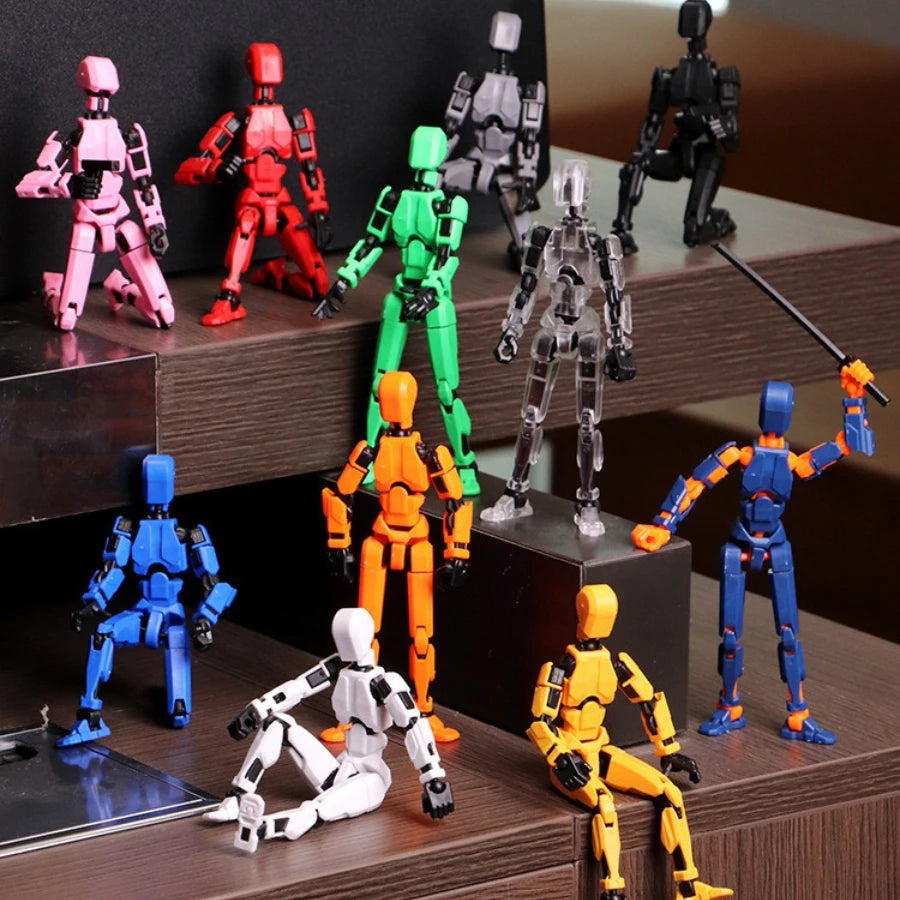 Multi-Jointed Movable Shapeshift Robot 3D Printed Mannequin Lucky 5 Character Action Figures Toys Parent