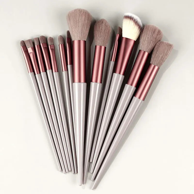13PCS Makeup Brushes Set Eyeshadow Foundation Highlighter Blush Concealer Female Soft Beauty Tool Puff Beauty S